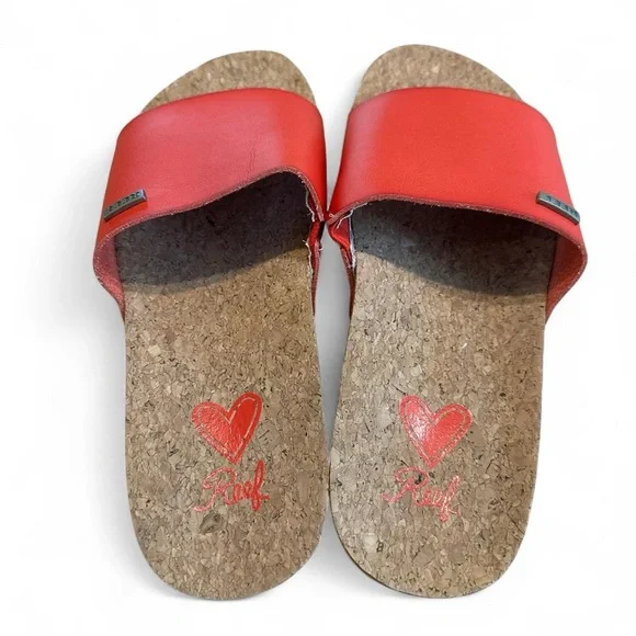 Reef Cushion Vista Sandals Red size 8 - Picture 3 of 7